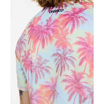 Shirt DHARCO HIGHBALL Korte Mouw Roze/Blauw