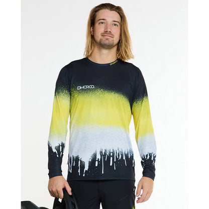 Shirt DHARCO RACE ACID RAIN Lange Mouwen Zwart/Geel