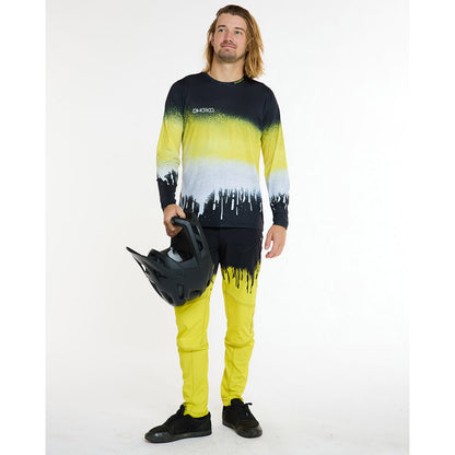 Shirt DHARCO RACE ACID RAIN Lange Mouwen Zwart/Geel