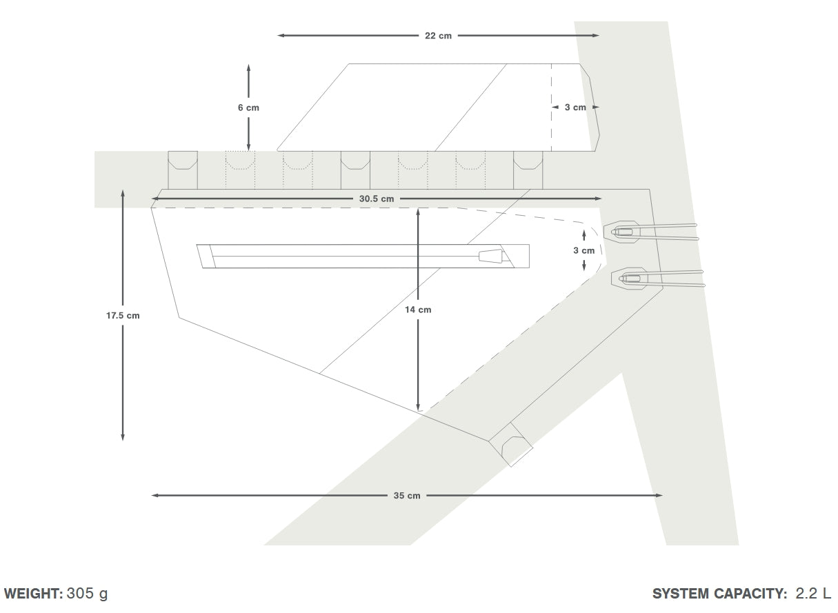 Set APIDURA AERO SYSTEM Frametassen Zwart