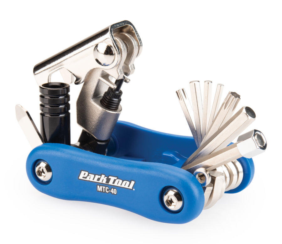 Park Tool MTC-40 uitgeklapt met alle gereedschappen zichtbaar