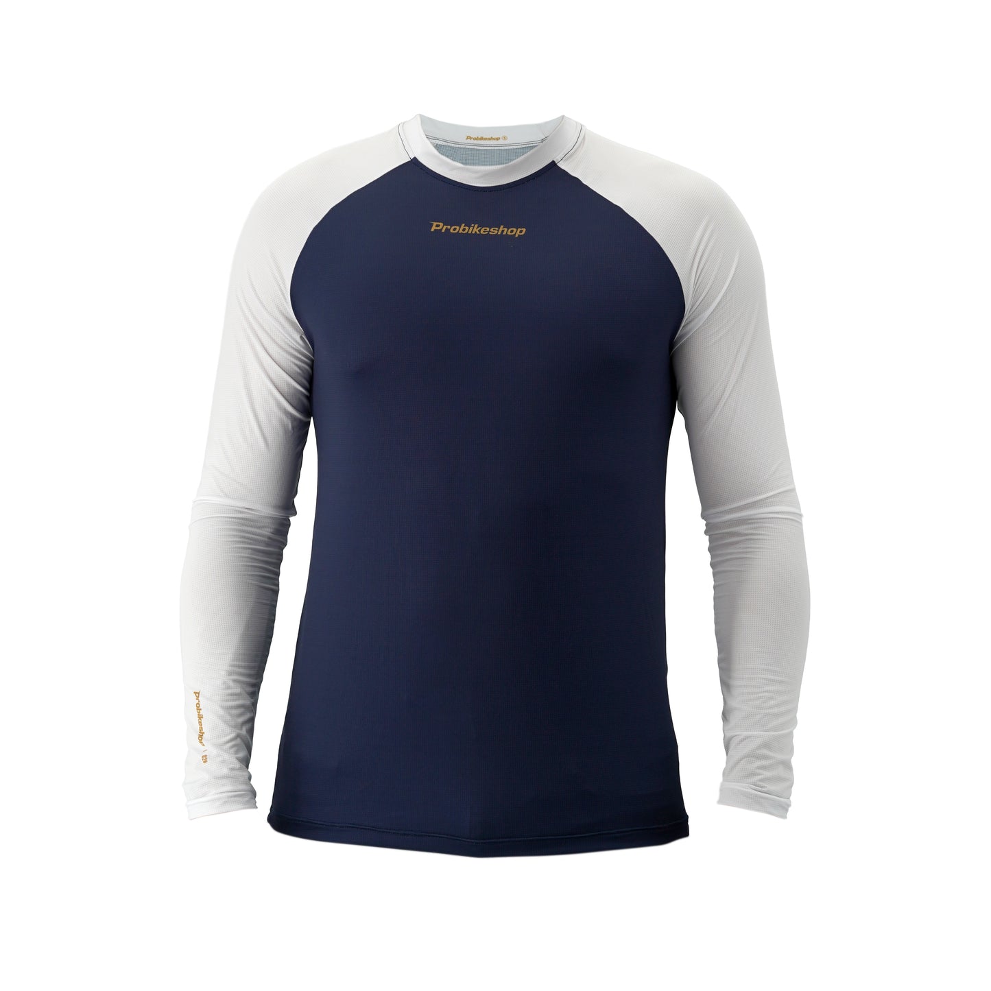 Maillot PROBIKESHOP FREERIDE Manches Longues Marine/Blanc