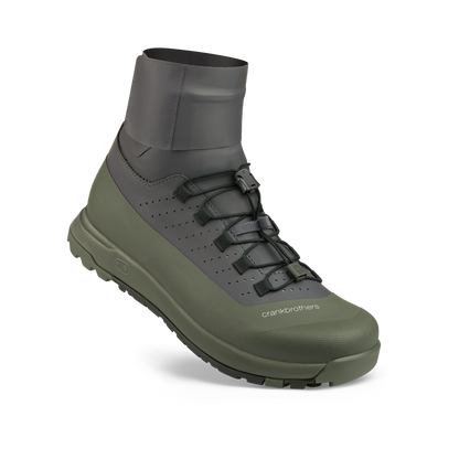 MTB-schoenen CRANKBROTHERS MALLET TRAIL SPEEDLACE SEAL grijs/groen - driekwartaanzicht