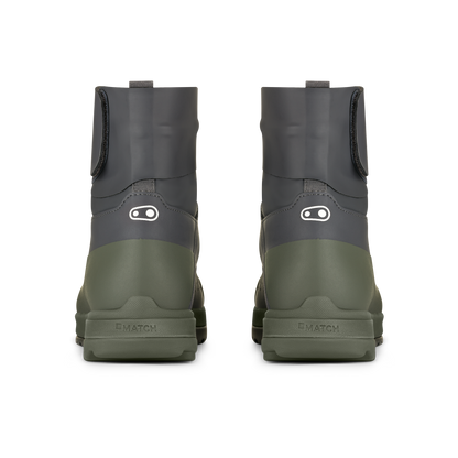 MTB-schoenen CRANKBROTHERS MALLET TRAIL SPEEDLACE SEAL grijs/groen - achteraanzicht