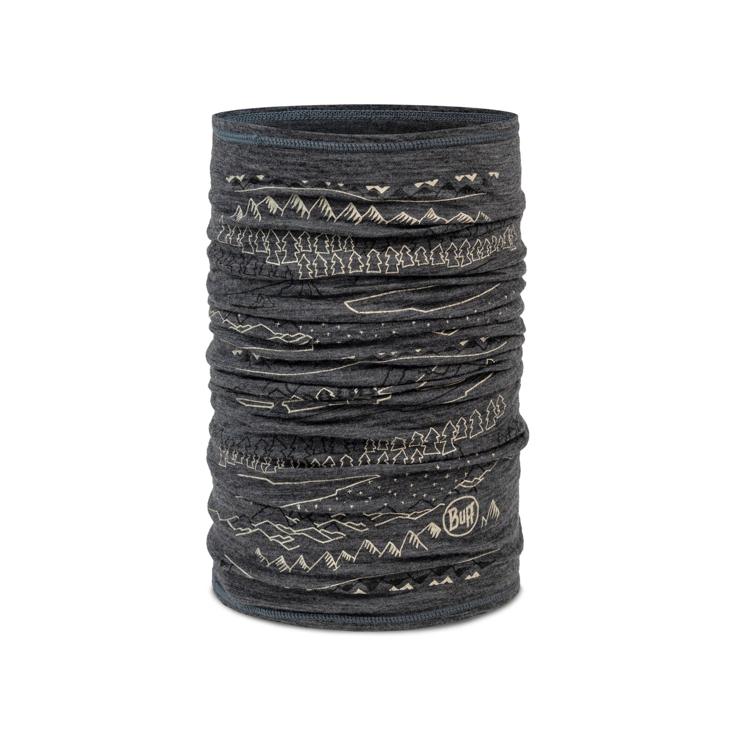 Tour de Cou BUFF MERINO LIGHTWEIGHT PRINT Gris