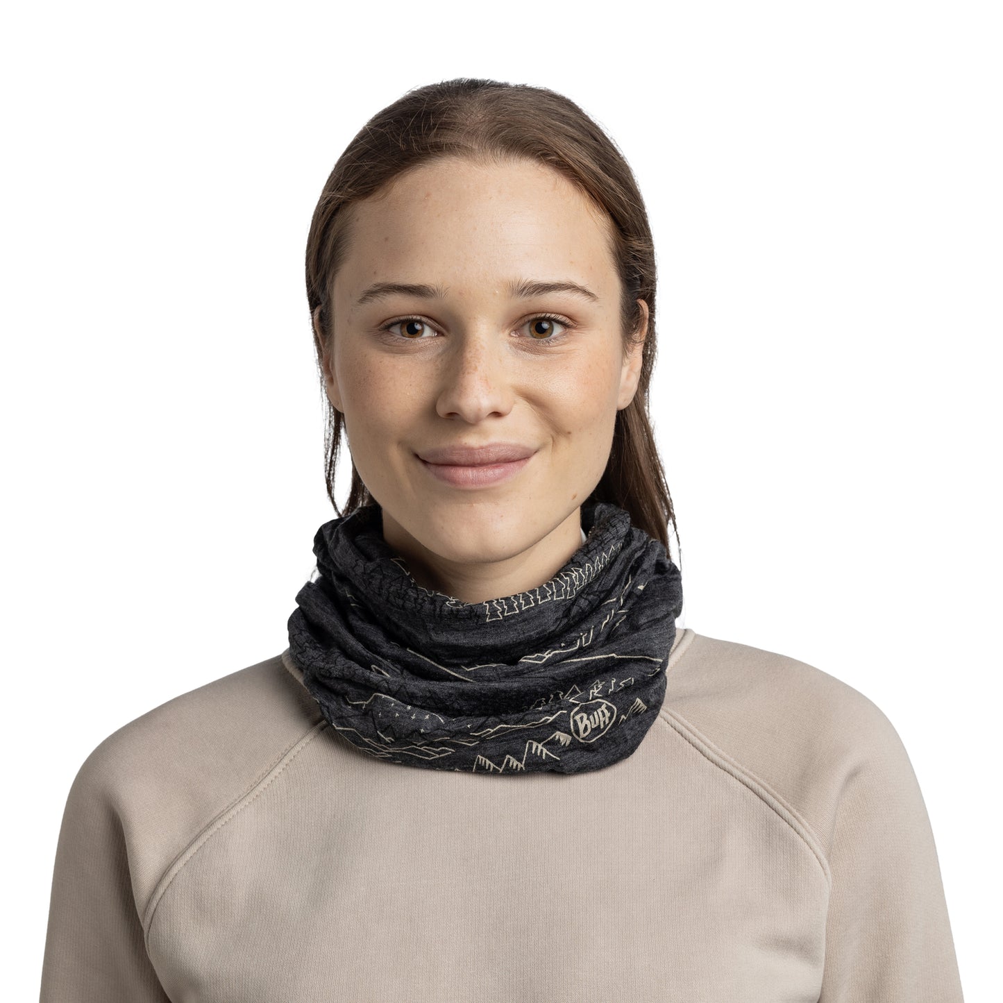 Tour de Cou BUFF MERINO LIGHTWEIGHT PRINT Gris