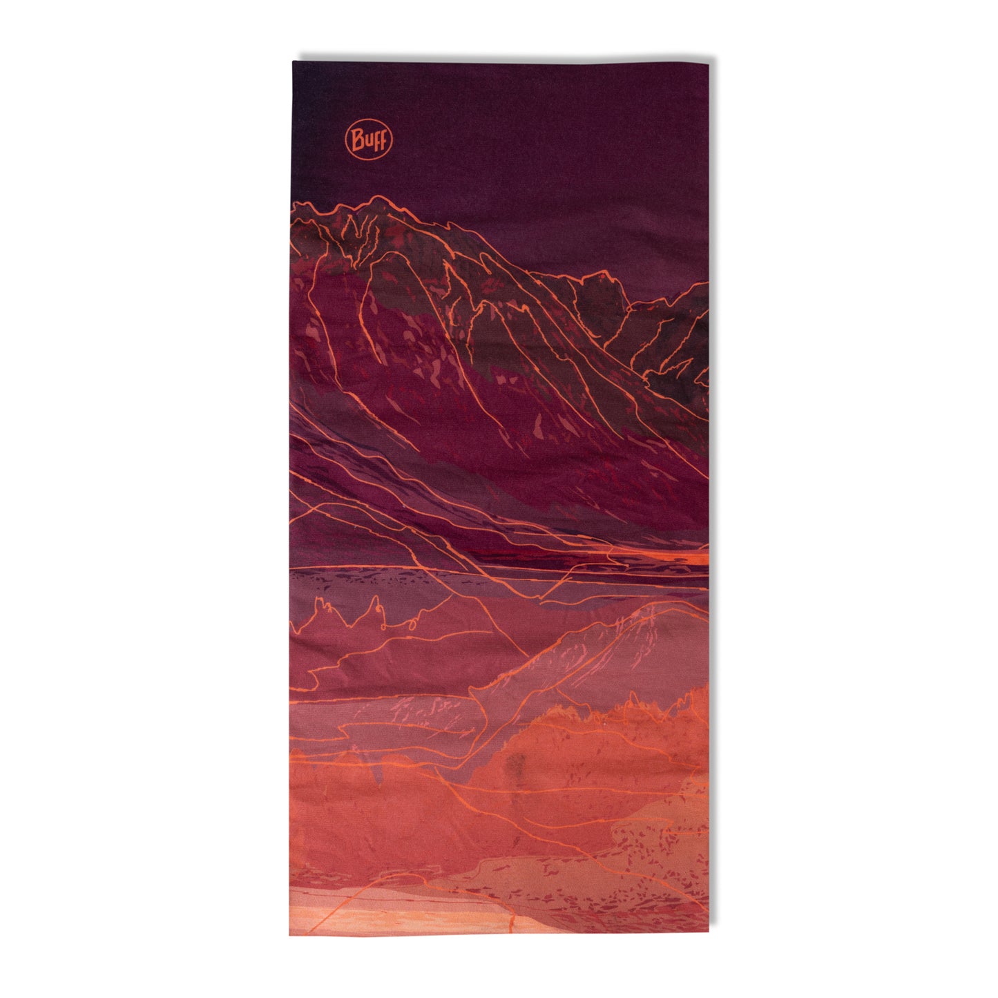Tour de Cou BUFF ORIGINAL ECOSTRETCH Unal Bordeaux/Orange