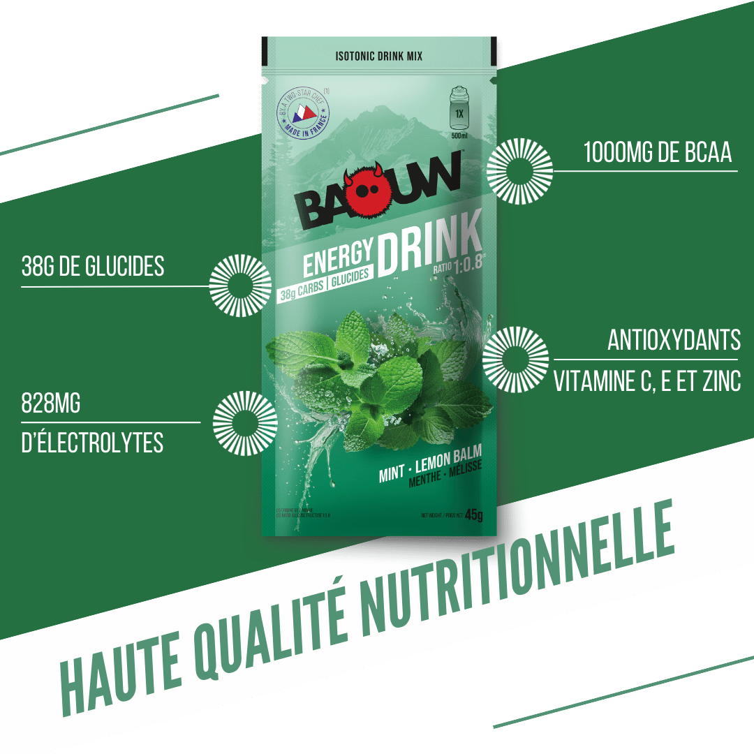 BAOUW ISOTONIC Energiedrank (45g) Mint/Melissa