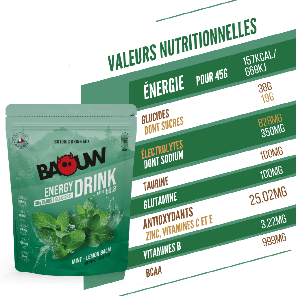 BAOUW ISOTONIC Energiedrank (585g) Mint/Melissa