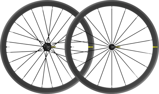 Paar MAVIC COSMIC SL 40 wielen met banden