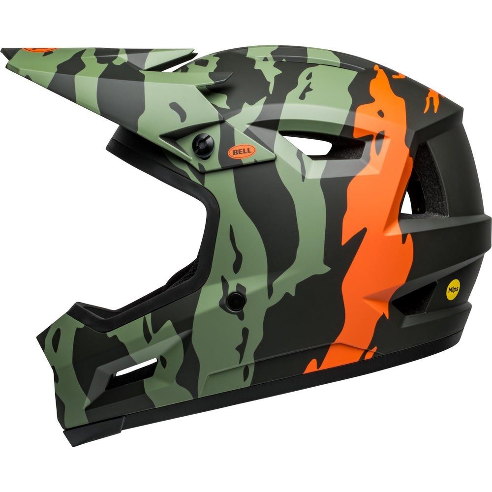 BELL SANCTION 2 DLX MIPS MTB Helm Groen/Oranje/Zwart