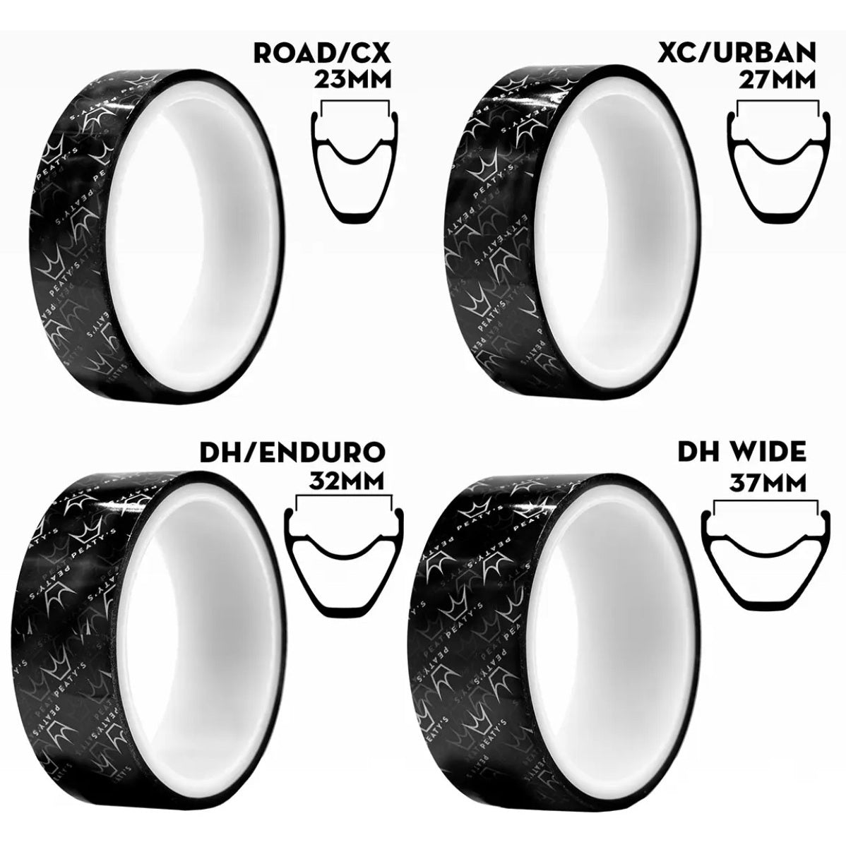 Fond de Jante Adhésif Tubeless PEATY'S HOLESHOT RIM TAPE (10 m)