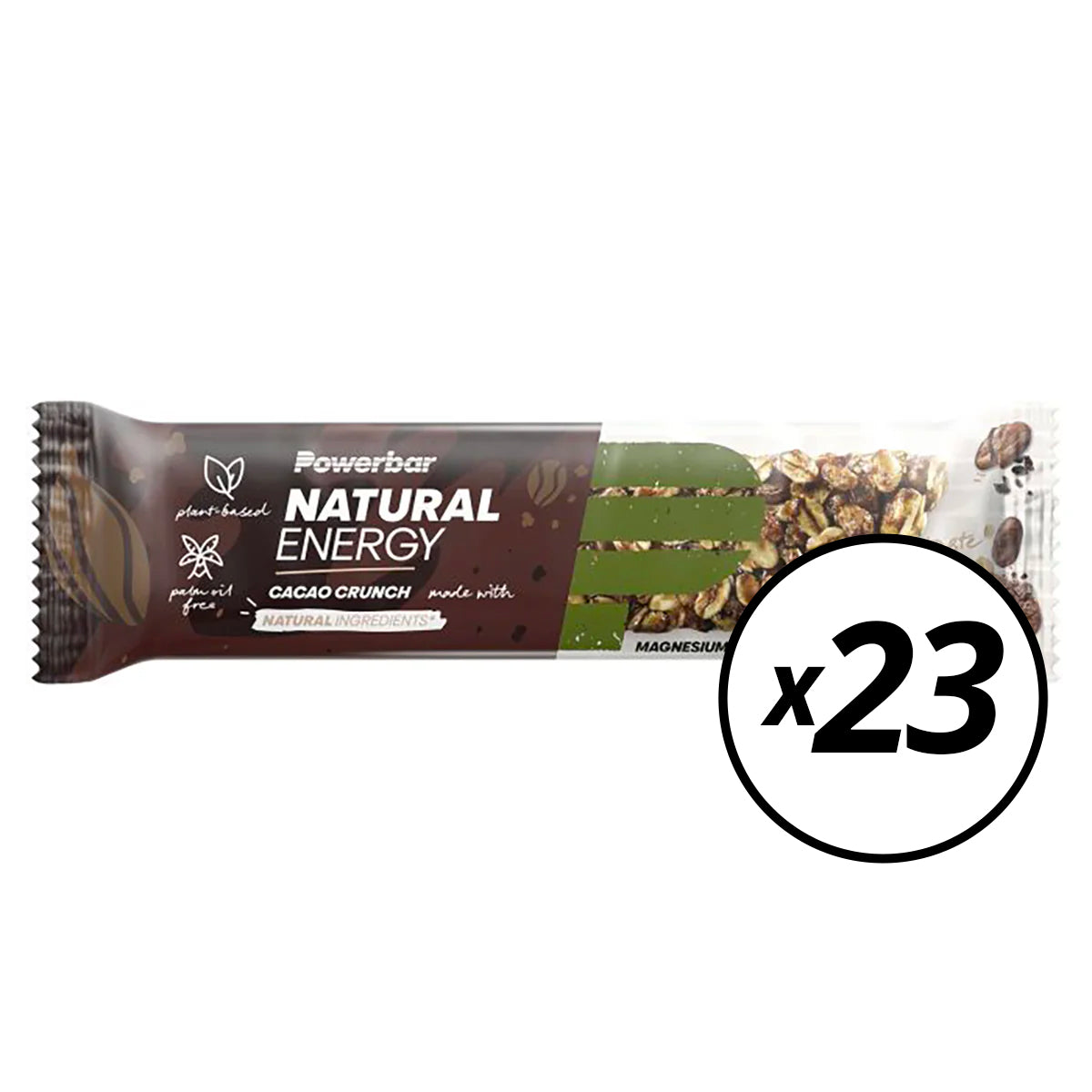 23 Barres Énergétique POWERBAR NATURAL ENERGY (40 g) Cacao Crunch - Date Courte