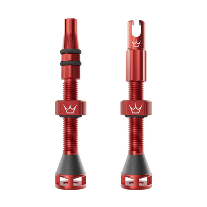 Tubeless Ventielen PEATY'S HOLESHOT FAST FLOW 60mm (x2) Rood