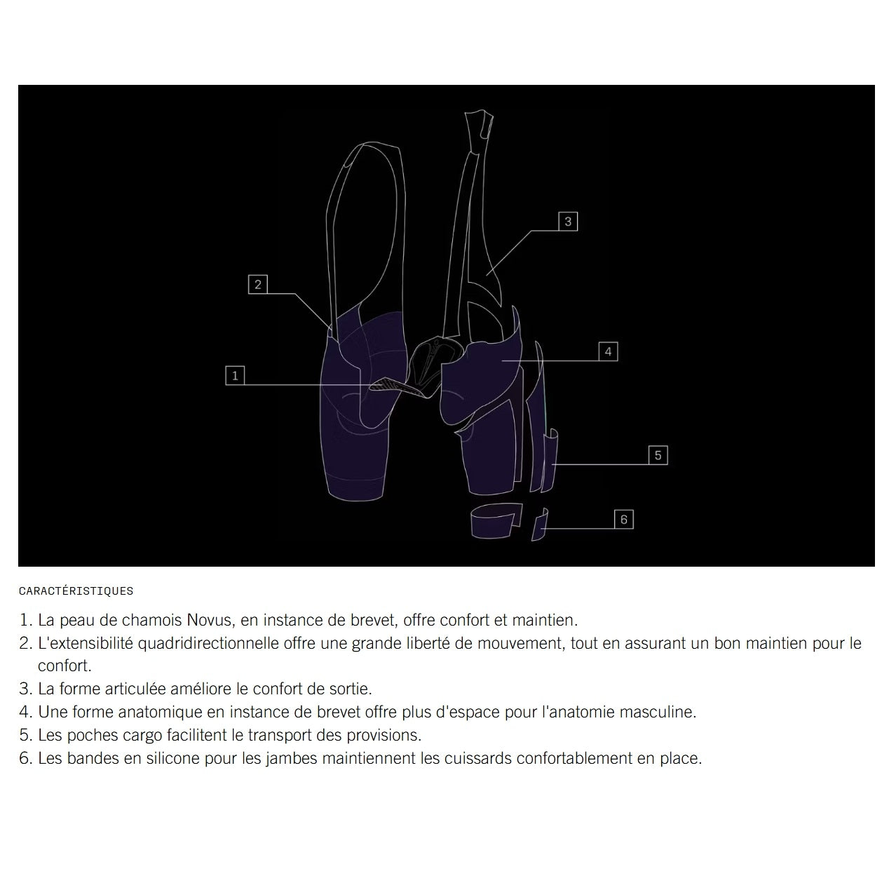 Dames CADENCE CARGO Bib Tight Zwart