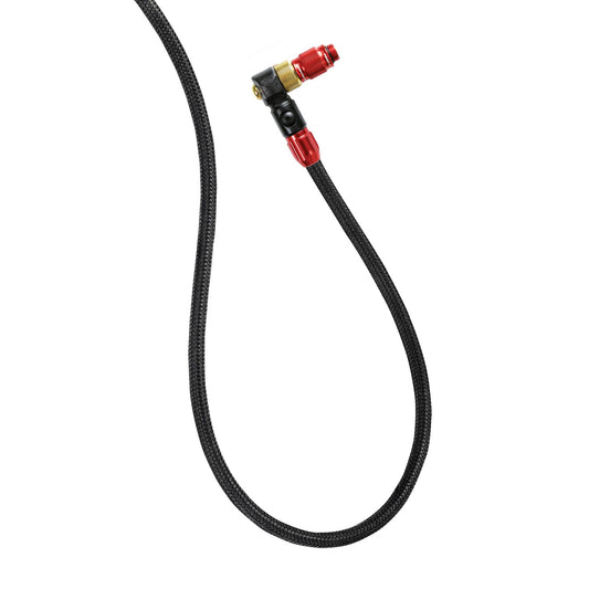 Glanzend rode, nylon gevlochten slang voor LEZYNE ABS1 Pro Chuck (vloerpompen)