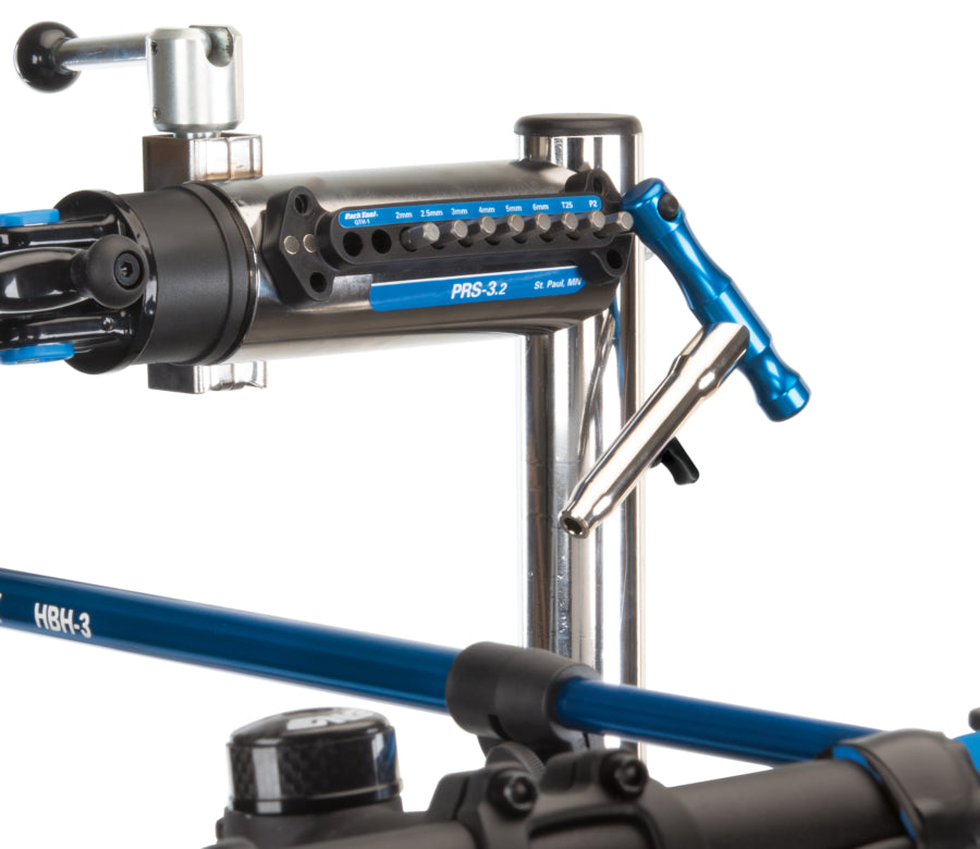Park Tool QTH-1 bevestigd aan een montagestandaard
