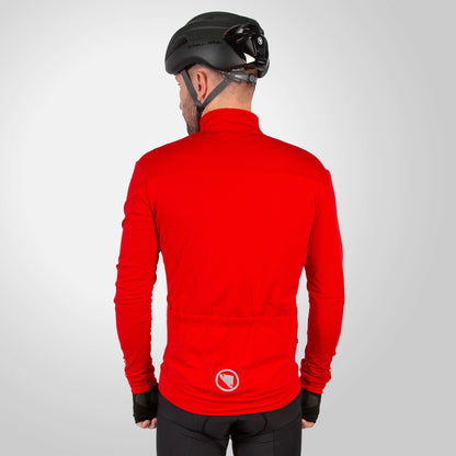 Maillot ENDURA XTRACT ROUBAIX Lange Mouwen Rood