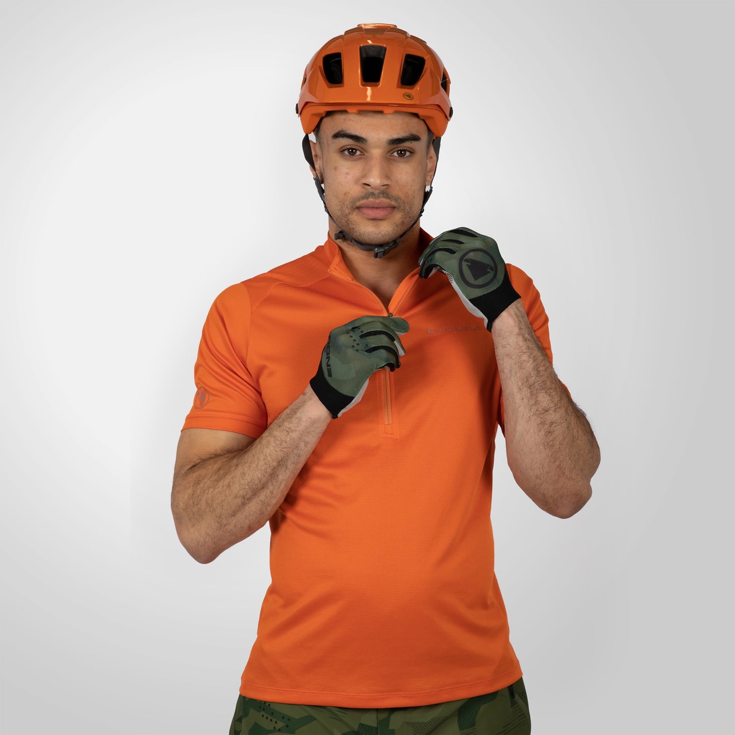 ENDURA HUMMVEE II Korte Mouw Trui Oranje
