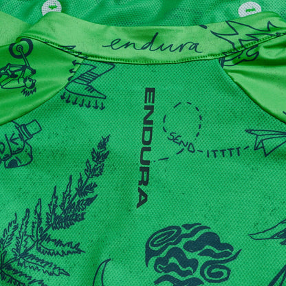 Shirt ENDURA PRO SL PRINT Korte Mouwen Groen