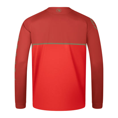 Shirt ENDURA CORE PRINTED Lange Mouwen Rood