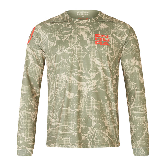ENDURA LTD Geprinte Camo Jersey Lange Mouw Khaki 2025
