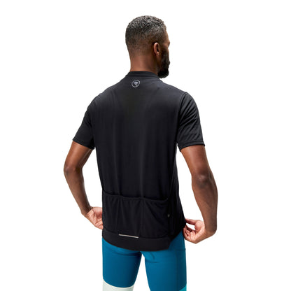 Maillot ENDURA LOOP ZIPPED Manches Courtes Noir