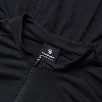 Maillot ENDURA LOOP ZIPPED Manches Courtes Noir