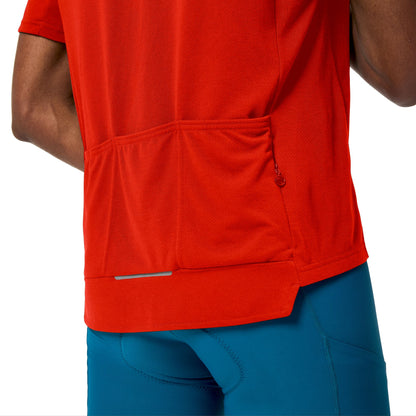 Shirt ENDURA LOOP ZIPPED Korte Mouwen Rood