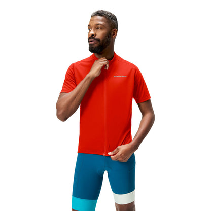 Shirt ENDURA LOOP ZIPPED Korte Mouwen Rood