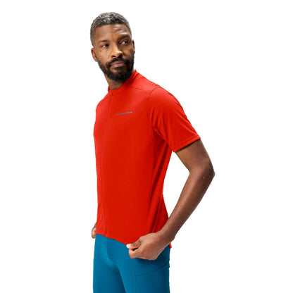 Shirt ENDURA LOOP ZIPPED Korte Mouwen Rood