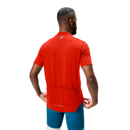 Shirt ENDURA LOOP ZIPPED Korte Mouwen Rood