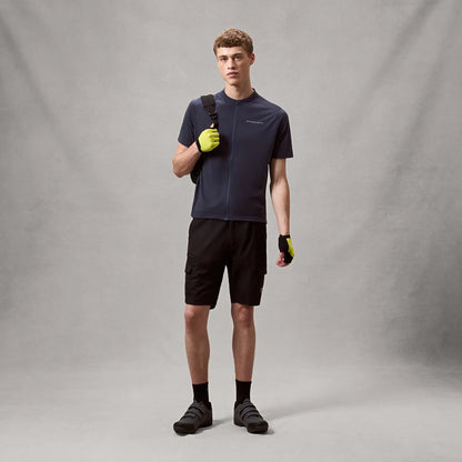 Shirt ENDURA LOOP ZIPPED Korte Mouwen Carbon Grijs