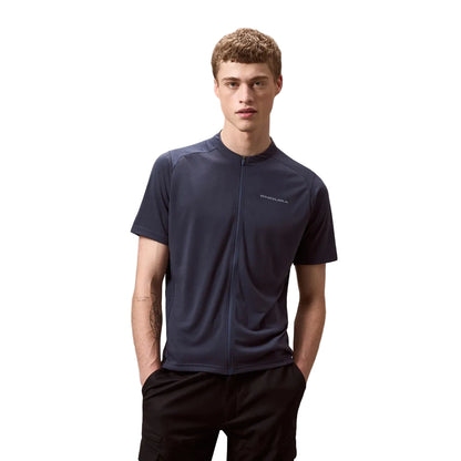 Shirt ENDURA LOOP ZIPPED Korte Mouwen Carbon Grijs