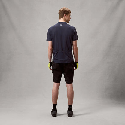 Shirt ENDURA LOOP ZIPPED Korte Mouwen Carbon Grijs
