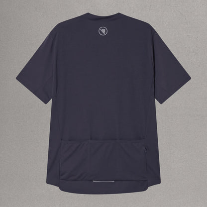 Shirt ENDURA LOOP ZIPPED Korte Mouwen Carbon Grijs