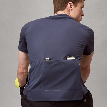 Shirt ENDURA LOOP ZIPPED Korte Mouwen Carbon Grijs