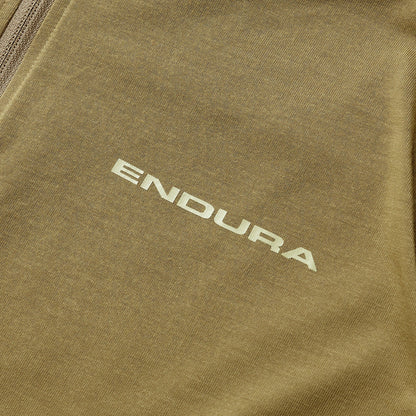 Maillot ENDURA LOOP ZIPPED Manches Courtes Kaki