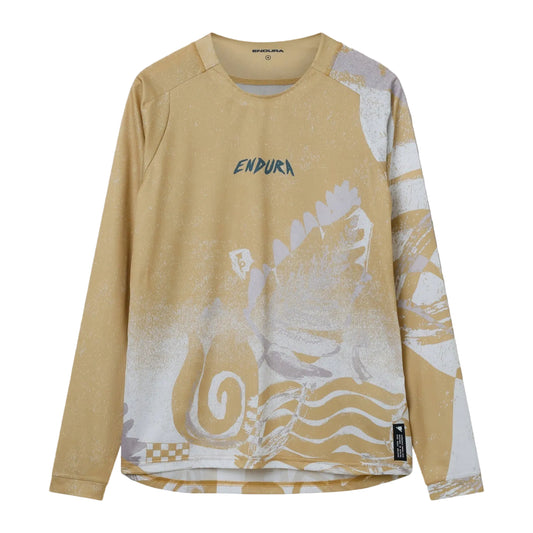 Maillot ENDURA SINGLETRACK PRINT Manches Longues Sand