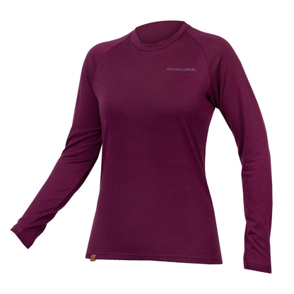 Thermoshirt ENDURA BAABAA BLEND Lange Mouwen Dames Aubergine