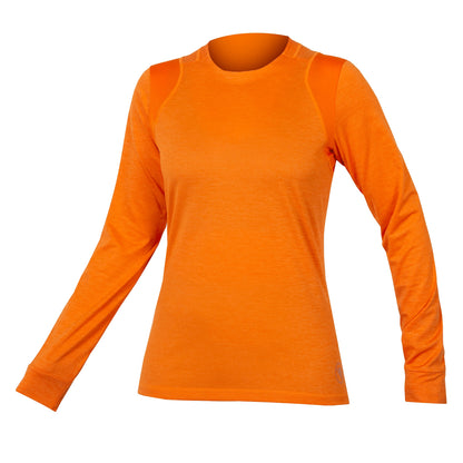 Maillot ENDURA SINGLETRACK Femme Manches Longues Orange