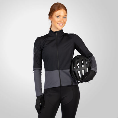 Maillot ENDURA FS260 JETSTREAM Dames Lange Mouwen Zwart