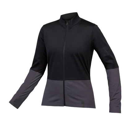 Maillot ENDURA FS260 JETSTREAM Dames Lange Mouwen Zwart