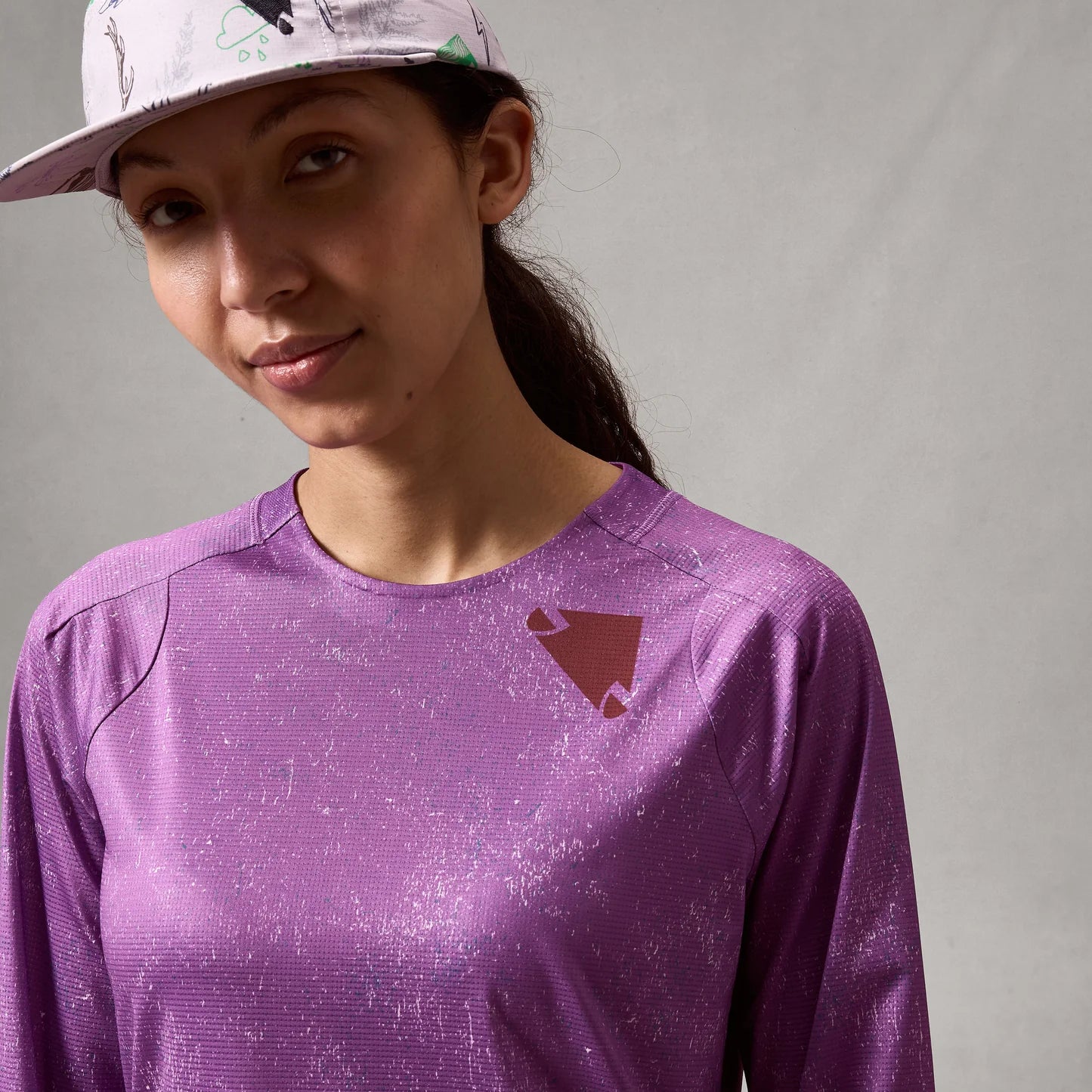 Dames ENDURA SINGLETRACK PRINT ENP lange mouwen Jersey paars