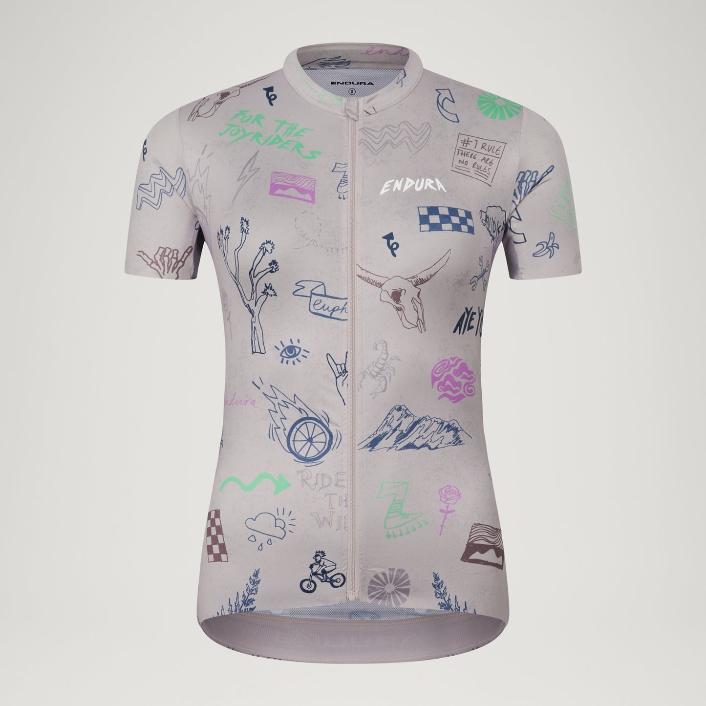 Dames-ENDURA PRO SL PRINT GTI korte mouwen titaniumtrui