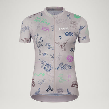 Maillot ENDURA  PRO SL PRINT GTI Manches Courtes Femme Titanium