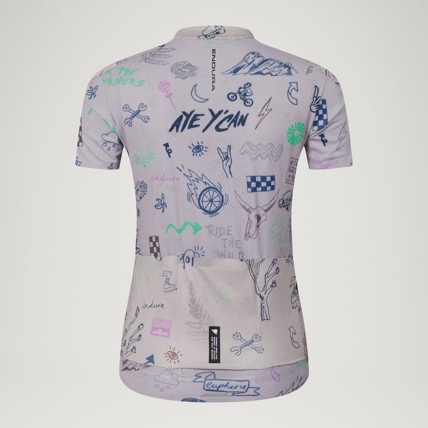 Dames-ENDURA PRO SL PRINT GTI korte mouwen titaniumtrui