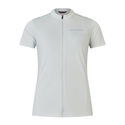 ENDURA LOOP ZIPPED Korte Mouwen Dames Shirt Grijs
