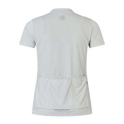 ENDURA LOOP ZIPPED Korte Mouwen Dames Shirt Grijs