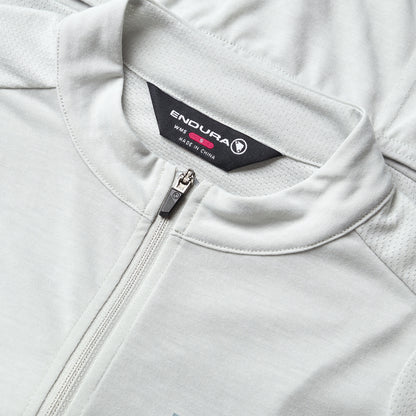 ENDURA LOOP ZIPPED Korte Mouwen Dames Shirt Grijs